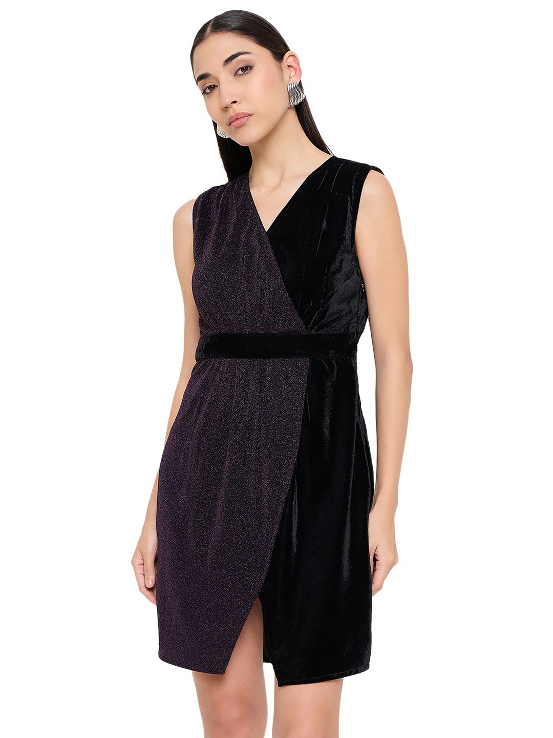 

Imfashini Women Embellished A-Line Dress, Black