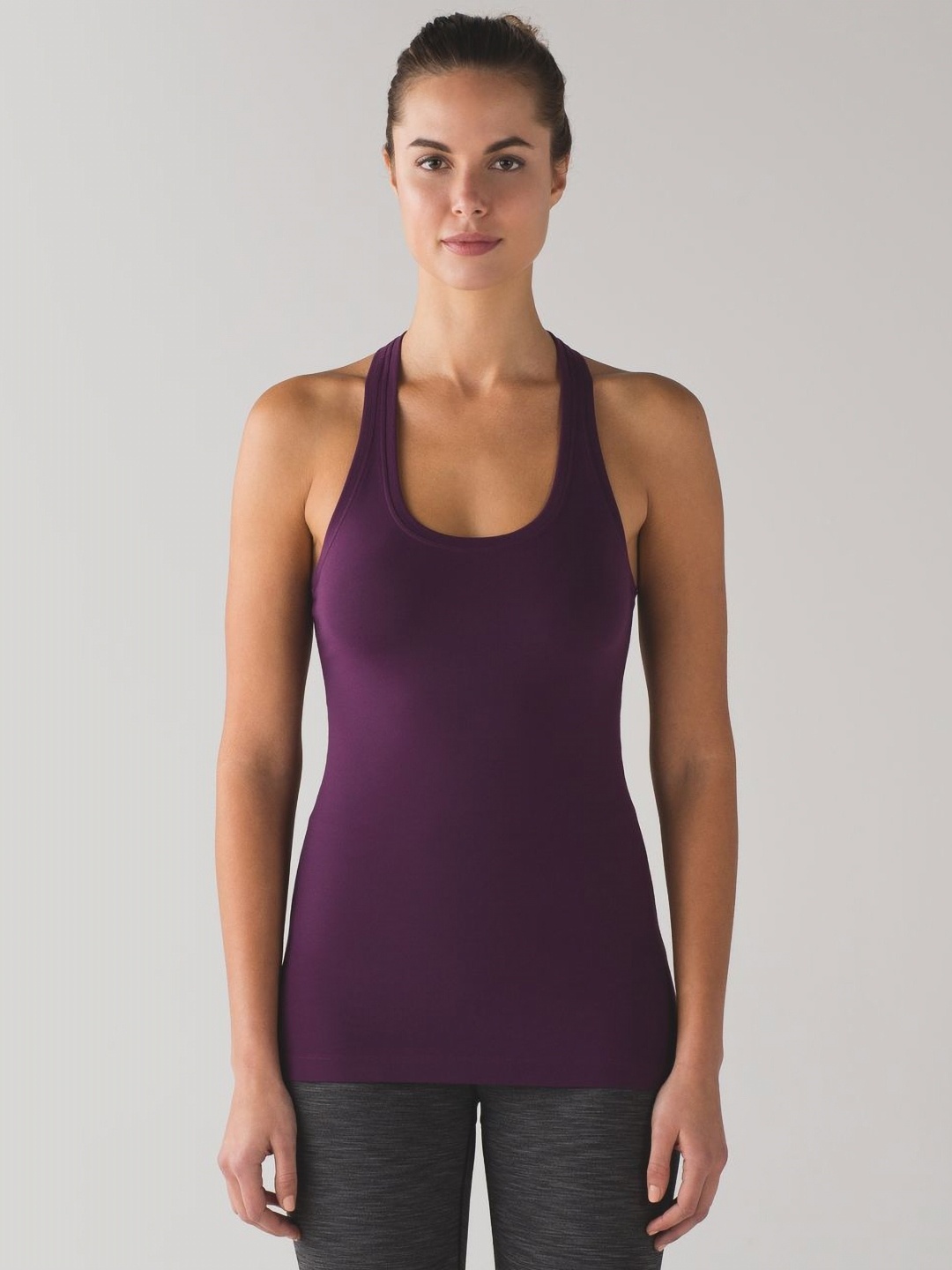 

Ap'pulse Women Solid Racer Back Tshirt, Purple