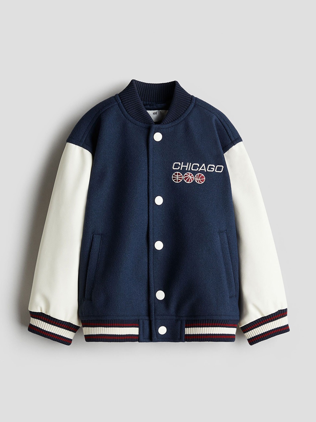 

H&M Boys Padded Baseball Jacket, Blue