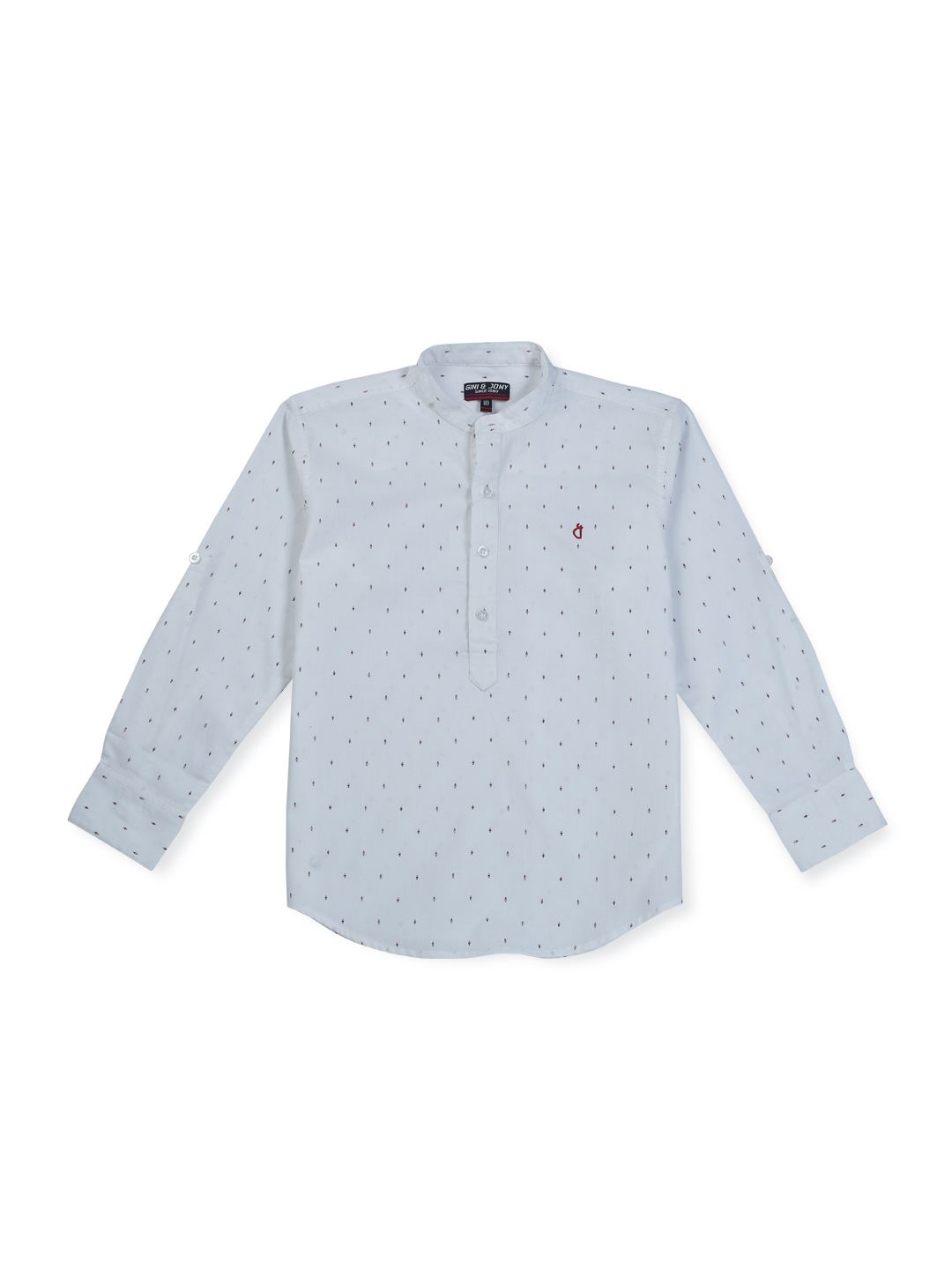 

Gini and Jony Boys Standard Opaque Printed Casual Shirt, White