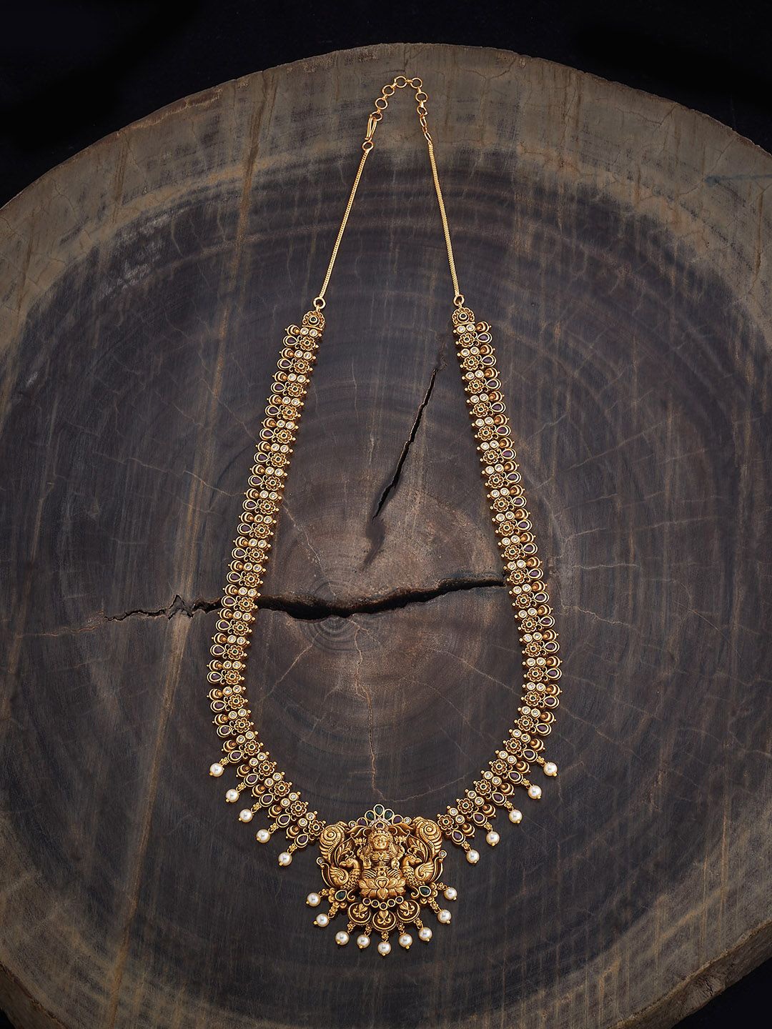 

Kushal's Fashion Jewellery Gold-Plated Antique Necklace