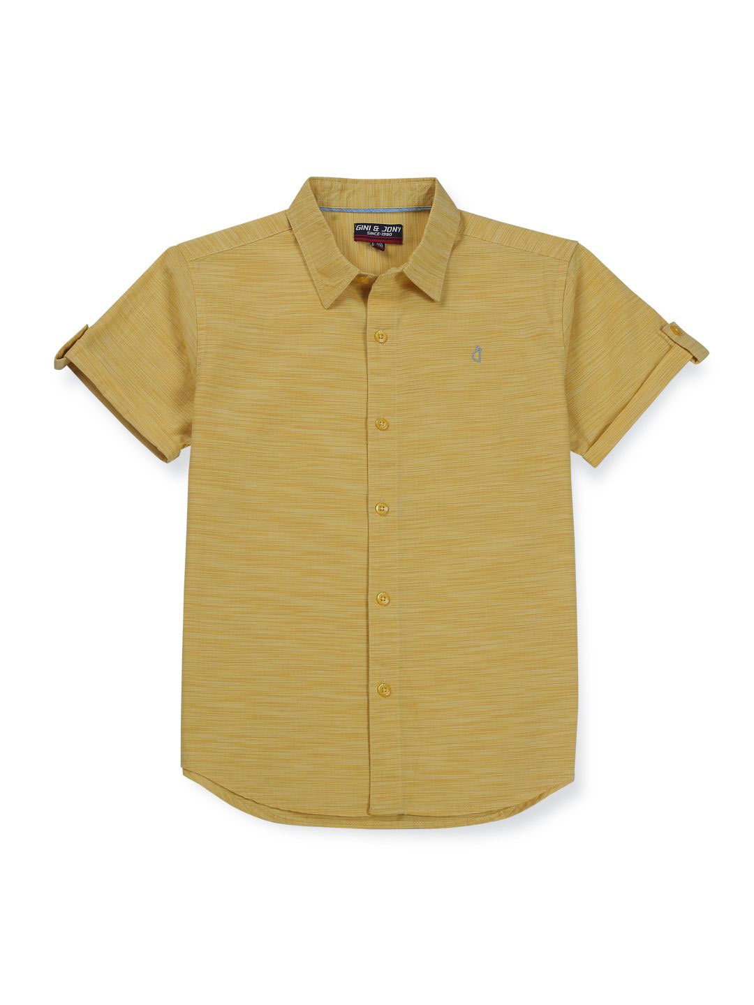 

Gini and Jony Boys Standard Opaque Casual Shirt, Yellow