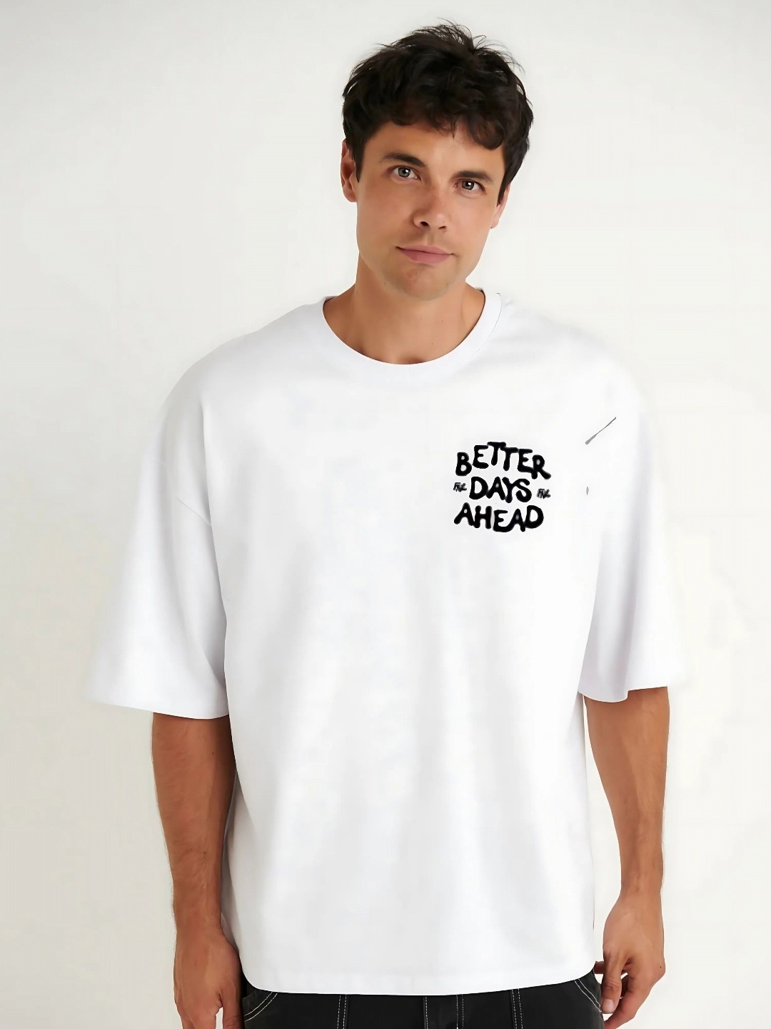 

Crazybee Tshirt Men Printed T-shirt, White