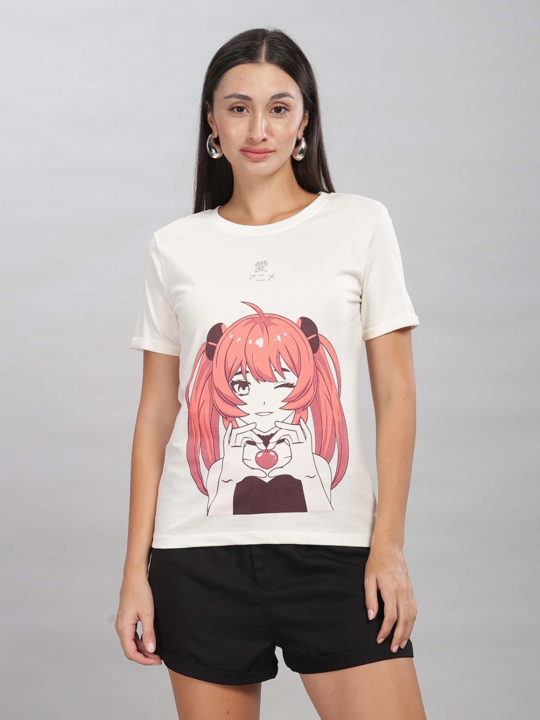 

HEYLAY Women Printed T-shirt, White