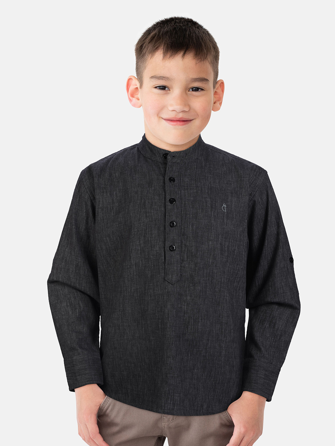 

Gini and Jony Boys Standard Opaque Casual Shirt, Grey