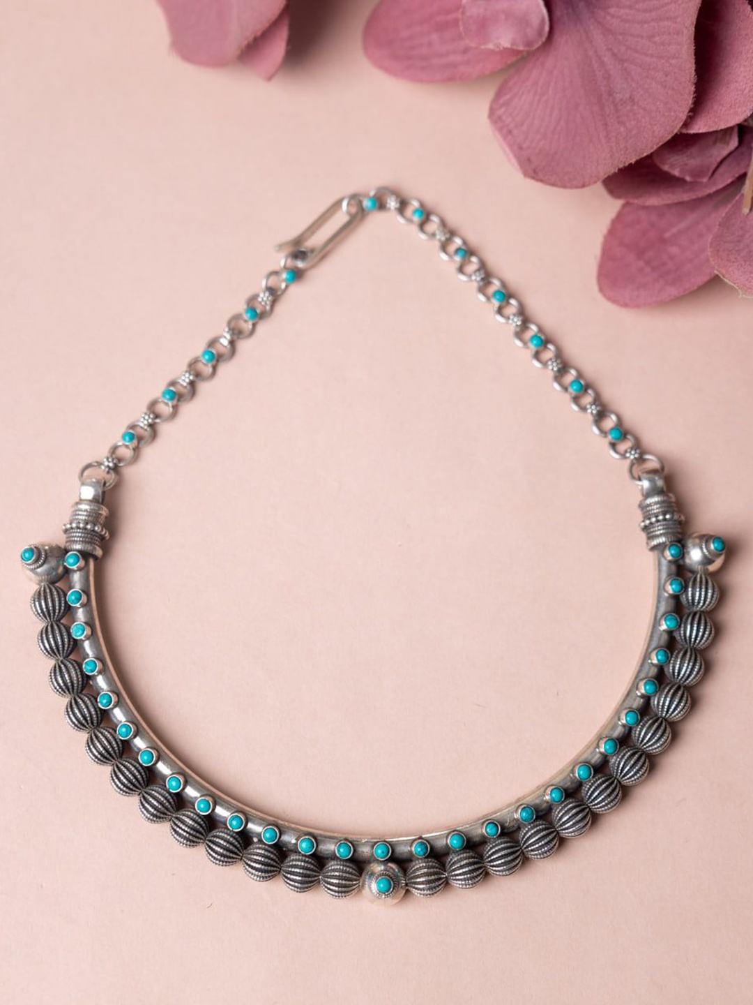 

Shyle Silver Oxidised Necklace