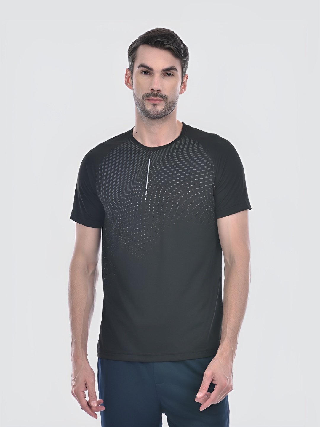 

PUMP'D Men Printed Pockets T-shirt, Black