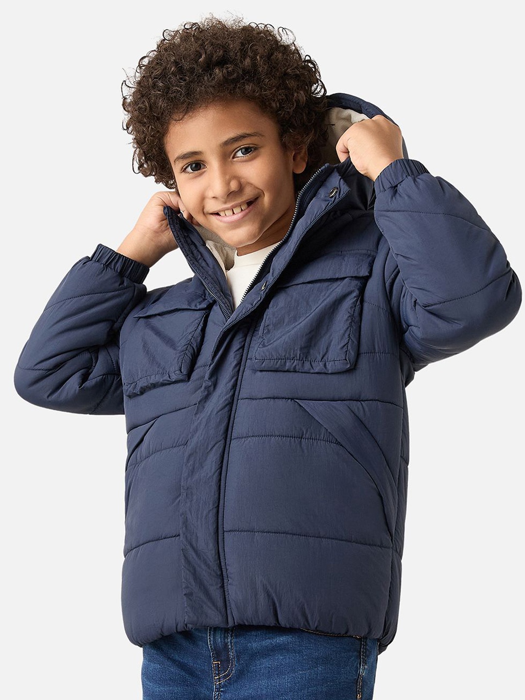 

Juniors by Babyshop Boys Nylon Puffer Jacket, Blue