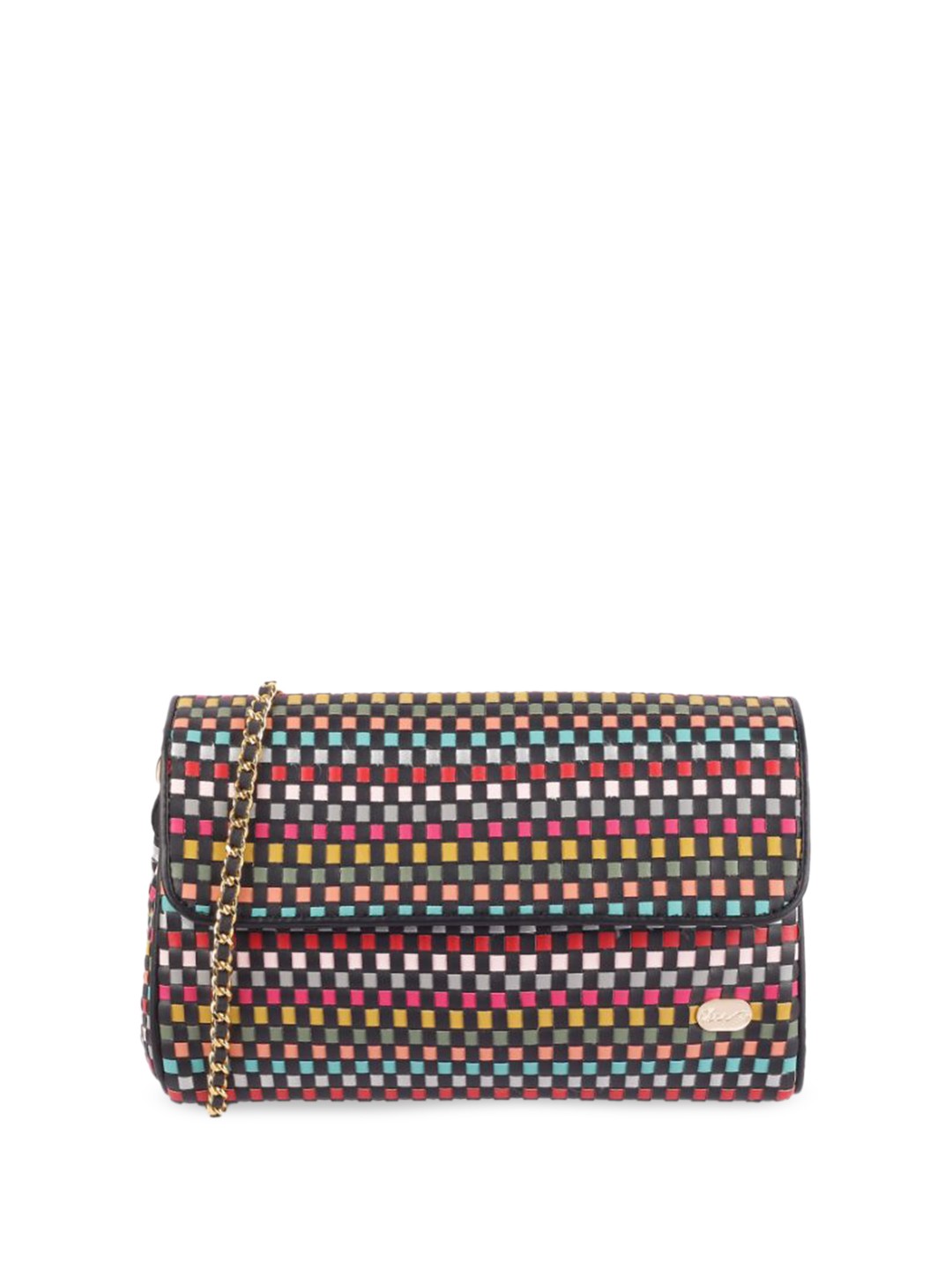 

Cheemo Geometric Textured PU Swagger Sling Bag, Multi