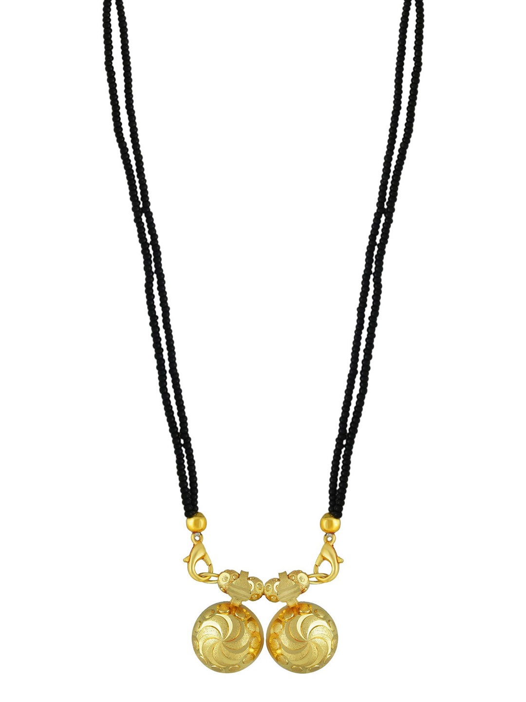 

MEMOIR Gold-Plated Artificial Beads Spiral Design Wati Stylish Mangalsutra