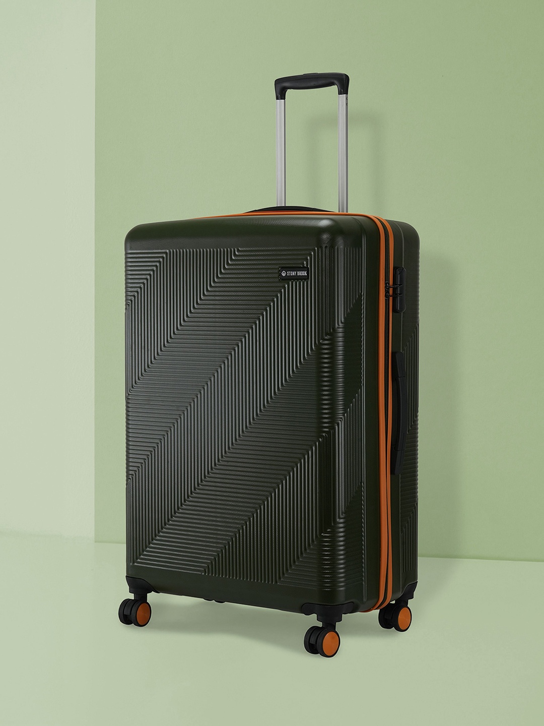 

Stony Brook by Nasher Miles Unisex Echo Hard Sided Large Trolley Suitcase, Olive