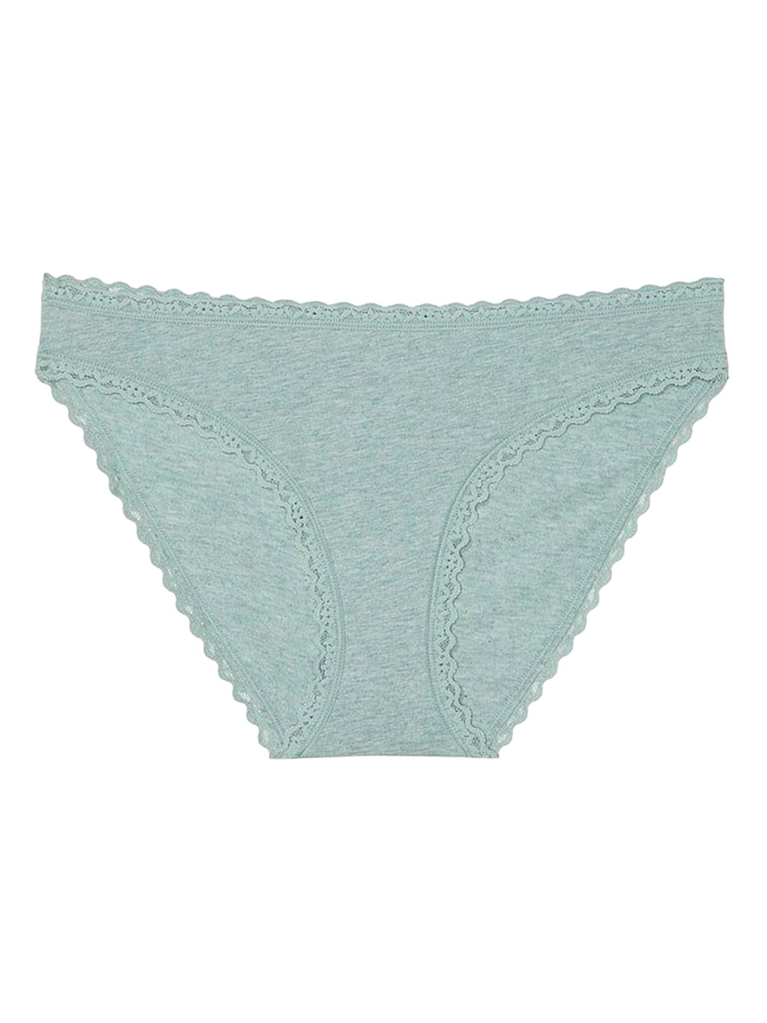 

Victoria's Secret Women Self Design Lace Mid Rise Bikini Briefs, Green