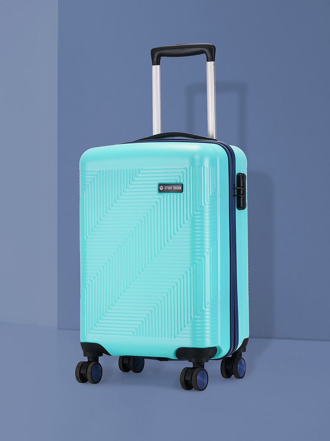 

Stony Brook by Nasher Miles Unisex Echo Hard Sided Cabin Trolley Suitcase, Turquoise blue