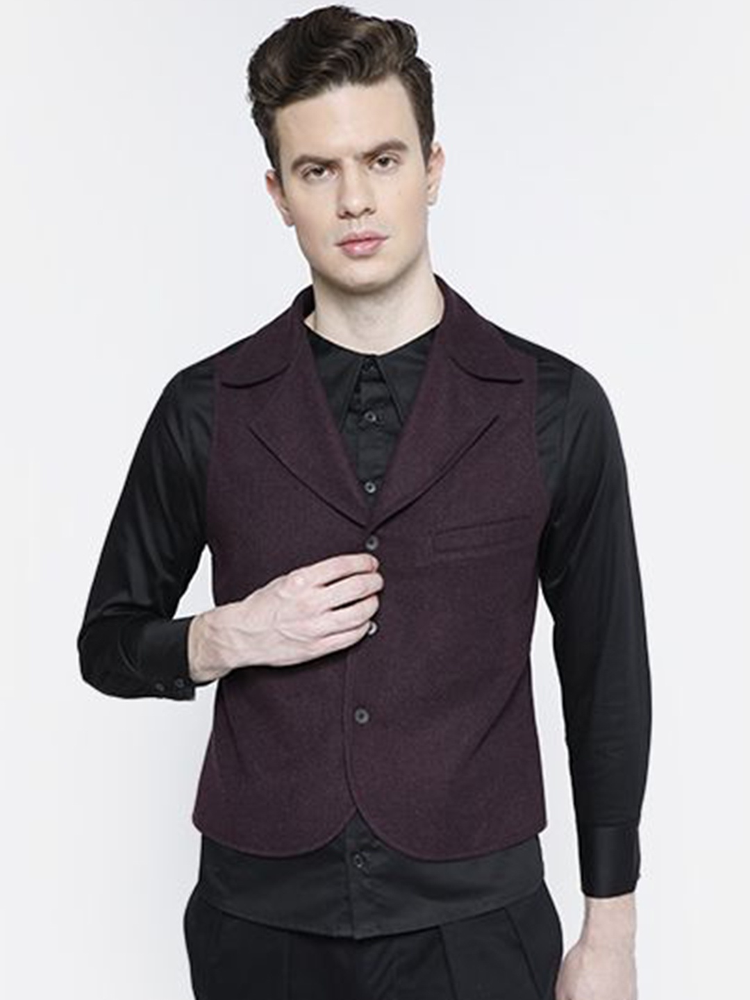 

SAMMYUKK Men Opaque Formal Shirt, Black