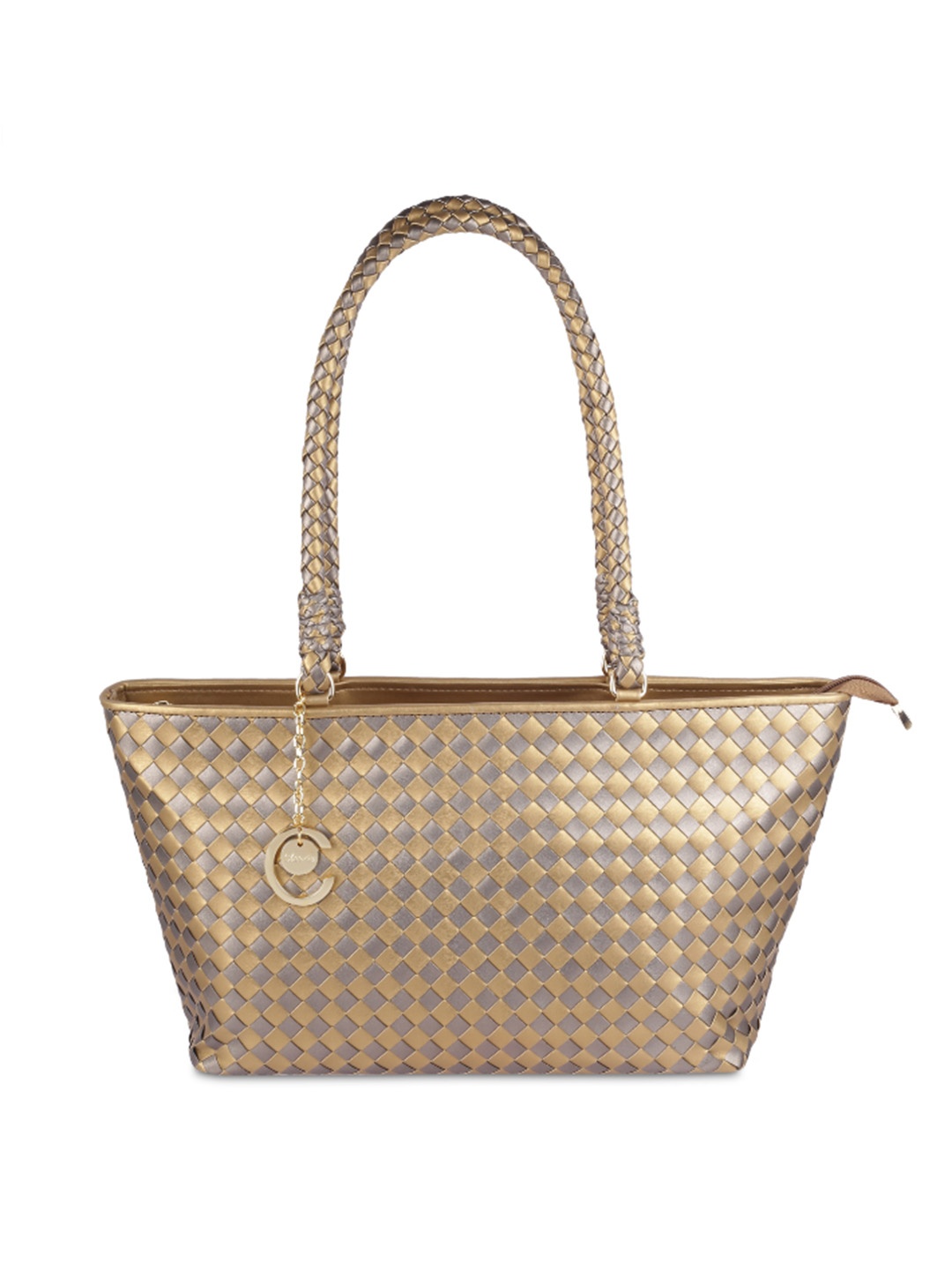 

Cheemo Textured Structured Shoulder Bag, Grey