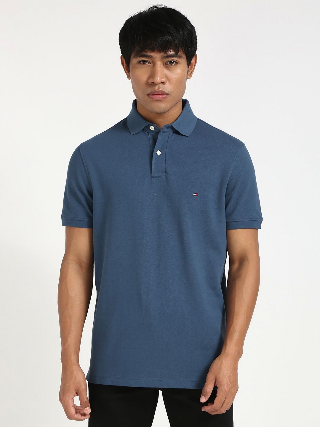 

Tommy Hilfiger Men Polo Collar T-shirt, Blue