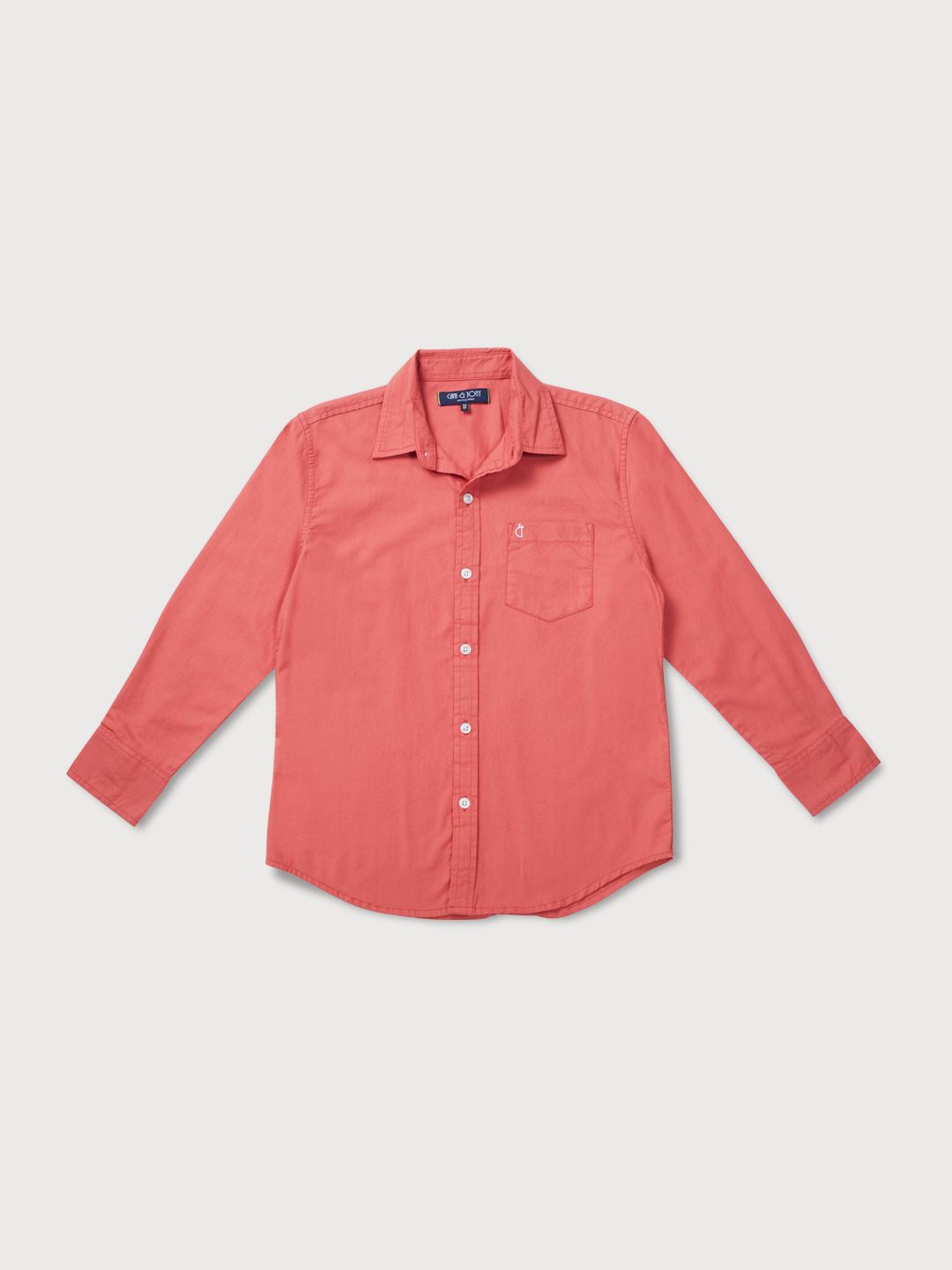 

Gini and Jony Boys Standard Opaque Casual Shirt, Coral