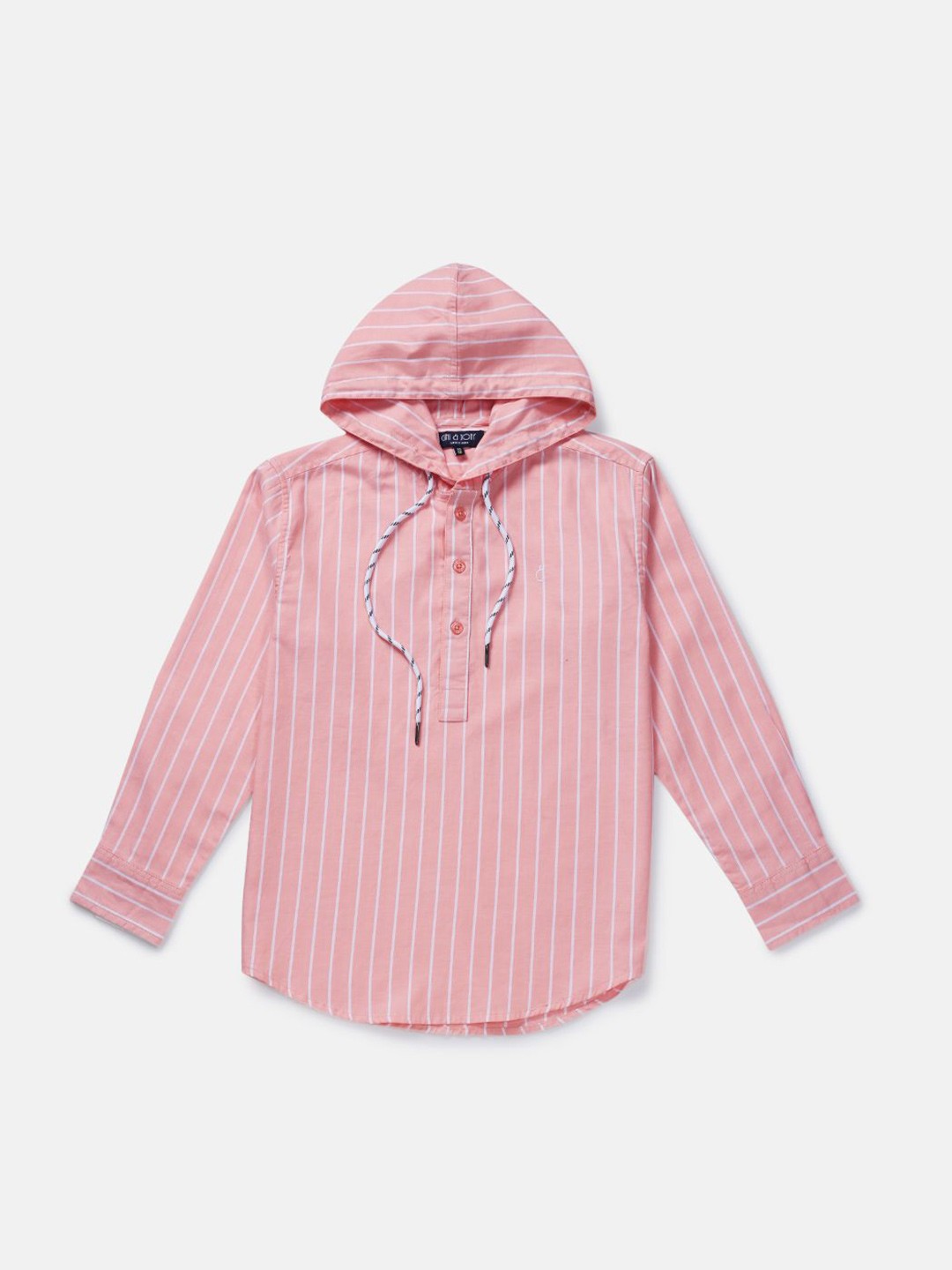 

Gini and Jony Boys Standard Opaque Striped Casual Shirt, Pink