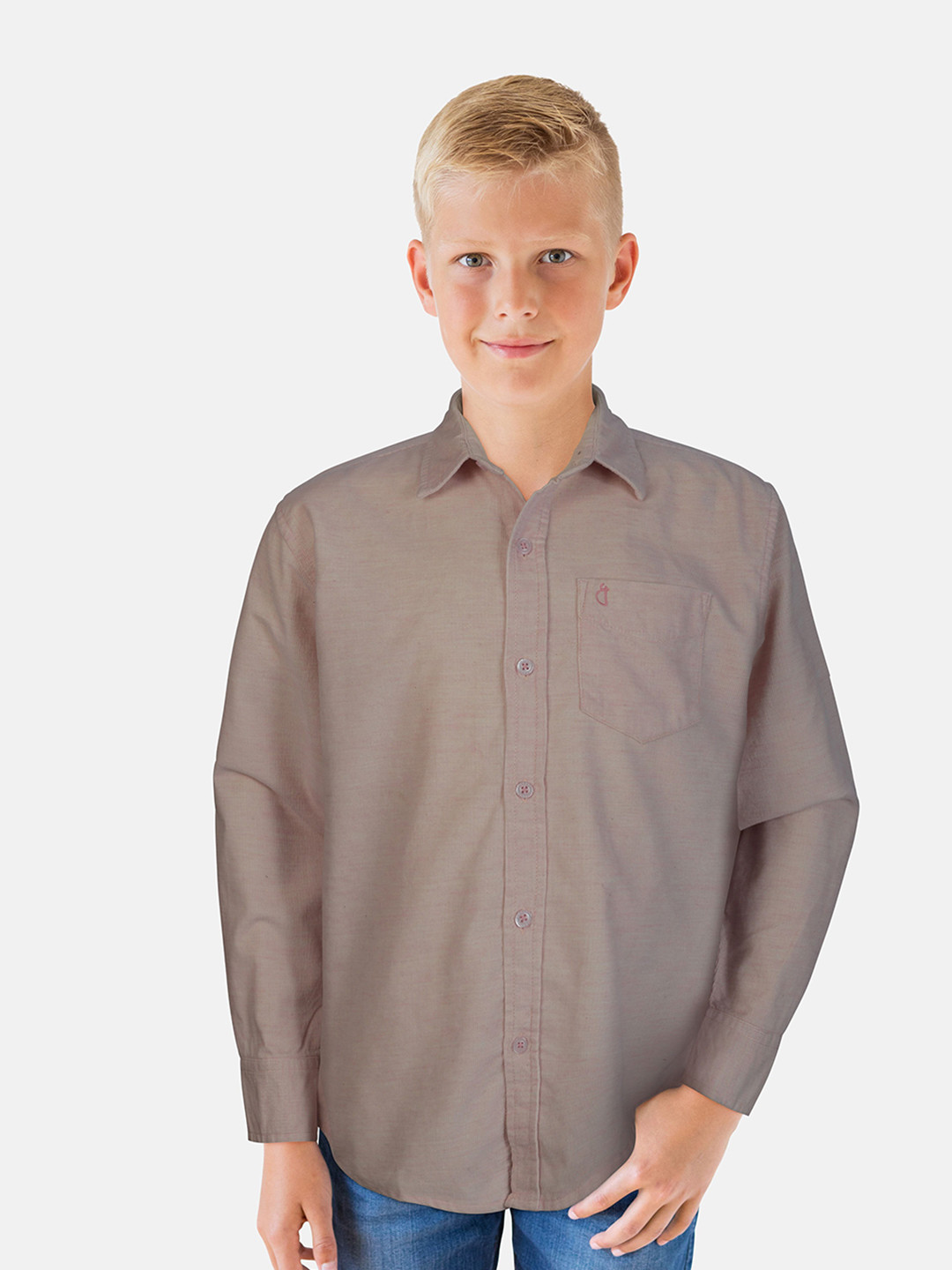 

Gini and Jony Boys Standard Opaque Casual Shirt, Pink