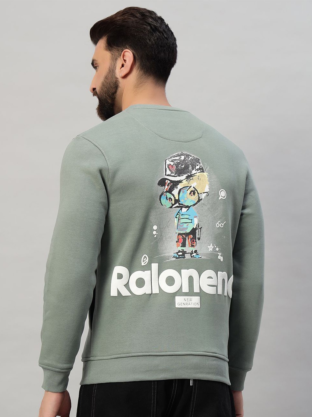 

PROFY Men Graphic Printed Sweatshirt, Green