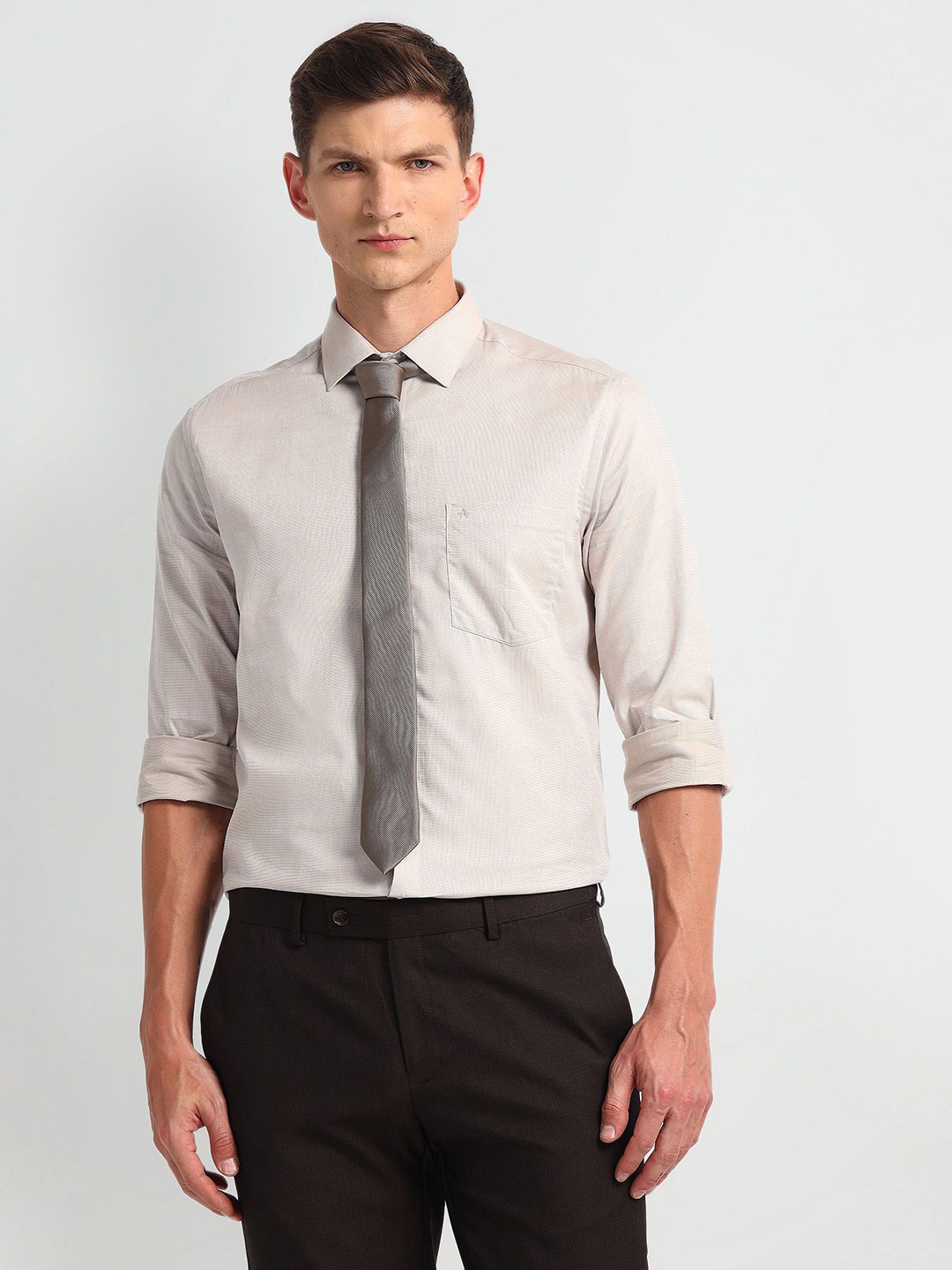

Arrow Men Slim Fit Opaque Casual Shirt, Beige