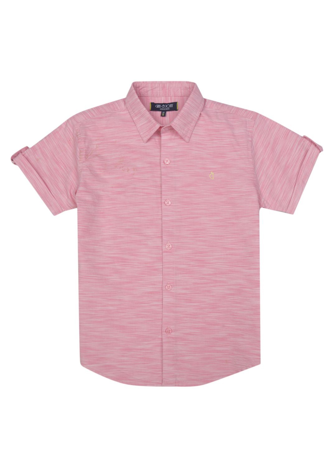 

Gini and Jony Boys Standard Opaque Casual Shirt, Pink