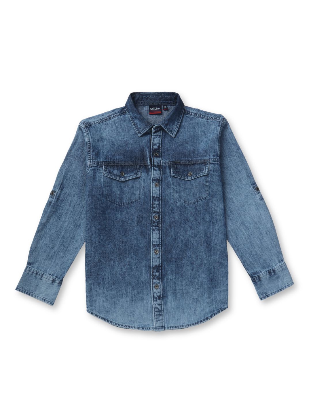 

Gini and Jony Boys Standard Opaque Casual Shirt, Blue