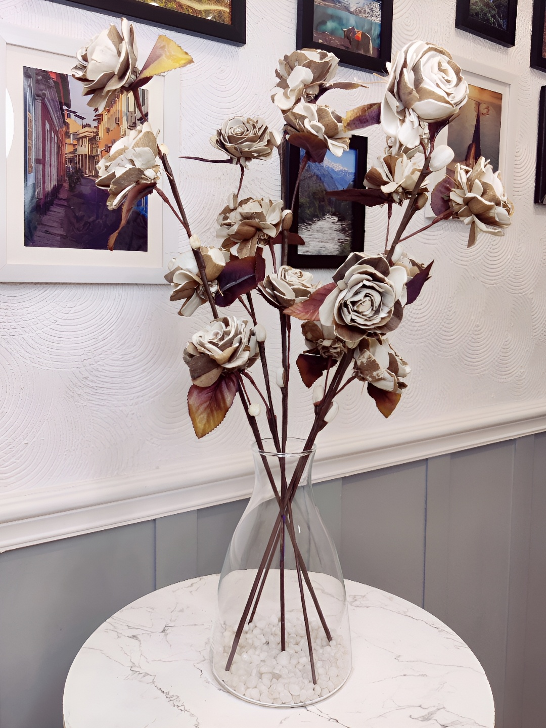 

Myntra Elegant Homes White 1 Bunch Rose Artificial Flower