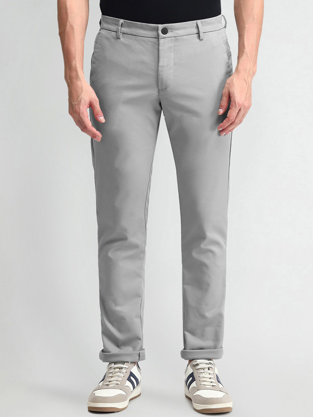 

Arrow Sport Men Urban Slim Fit Men Chinos Trouser, Grey