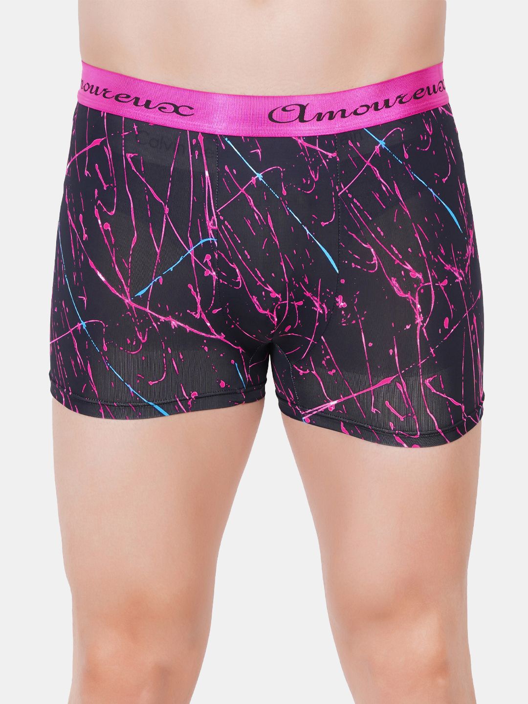 

AMOUREUX Men Printed Trunks M02026_Pnk, Pink