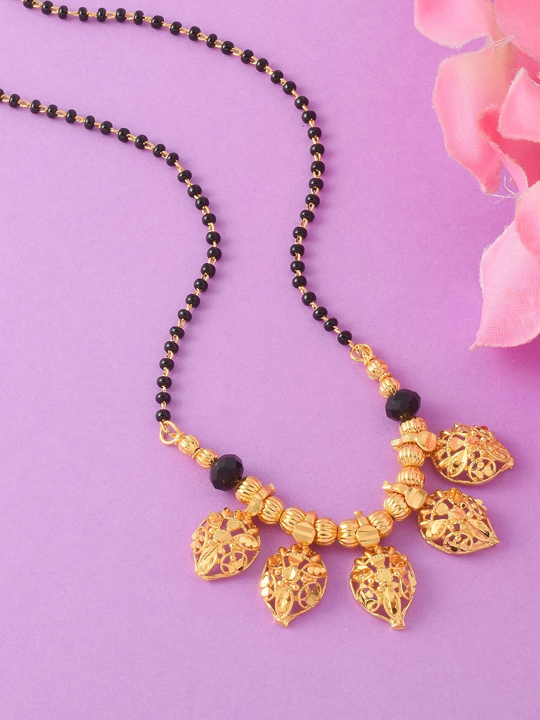 

Memoir Gold-plated Artificial Beads Small And Sober Mangalsutra