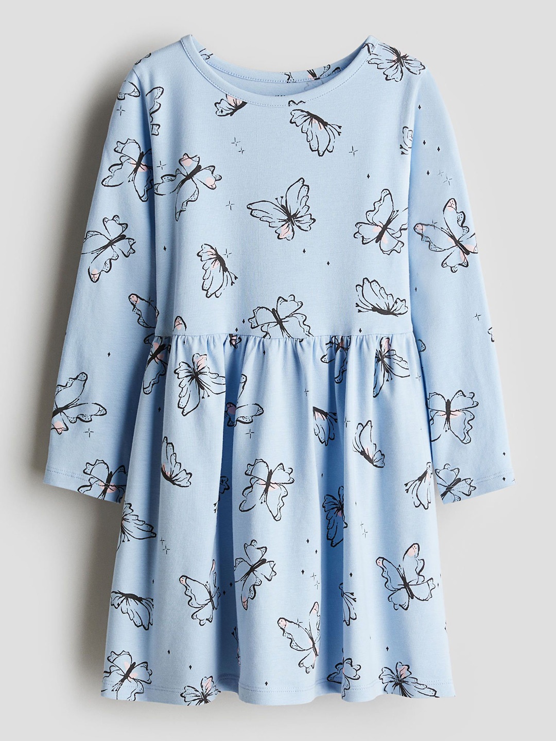 

H&M Girls Printed Cotton Dress, Blue