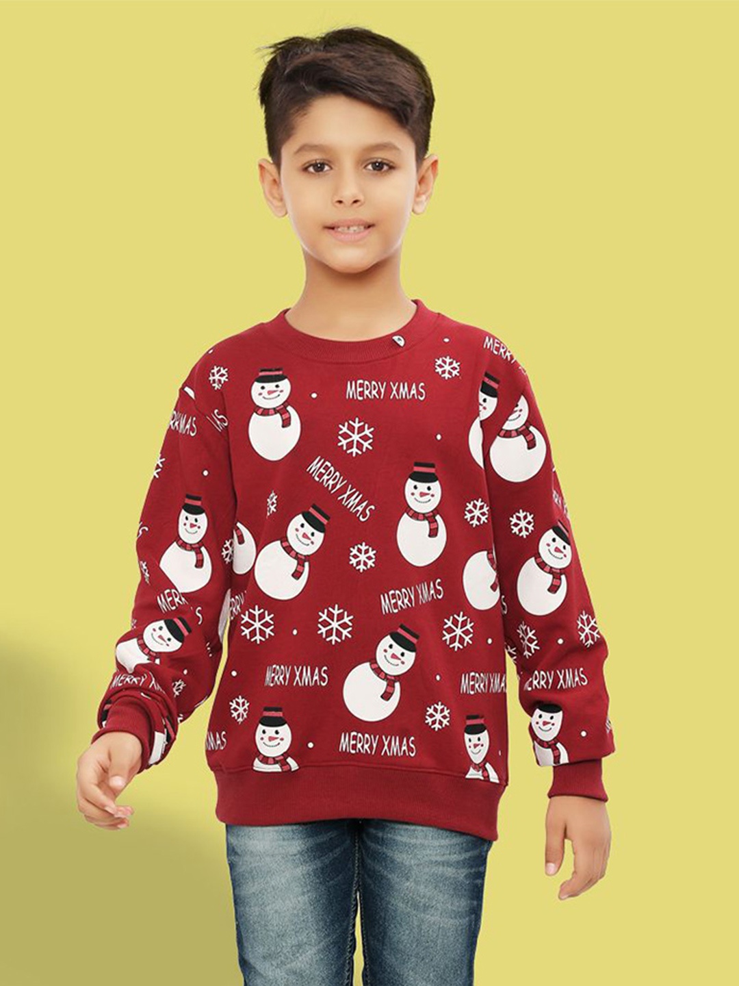 

Ninos Dreams Boys Conversational Printed Sweatshirt, Red
