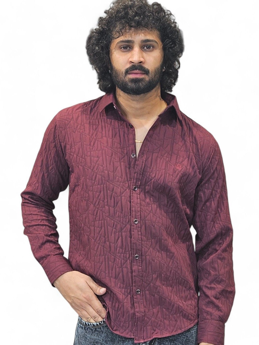 

BOTABOCHI Men Comfort Opaque Striped Casual Shirt, Purple