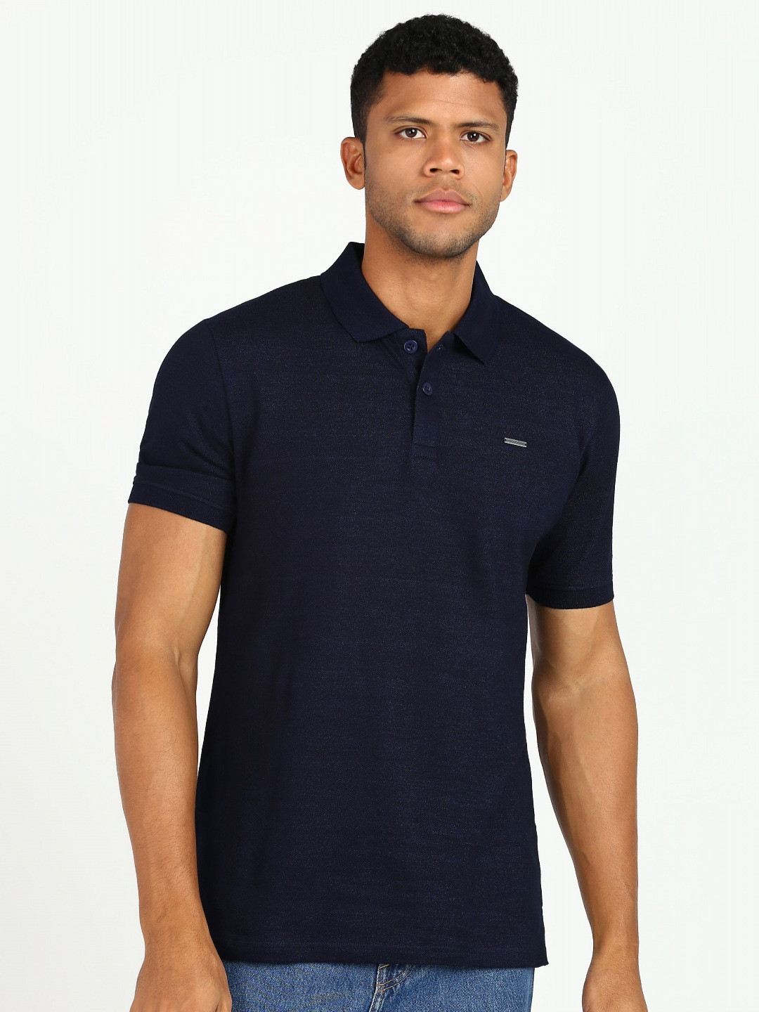 

Provogue Men Polo Collar Pockets Slim Fit T-shirt, Blue