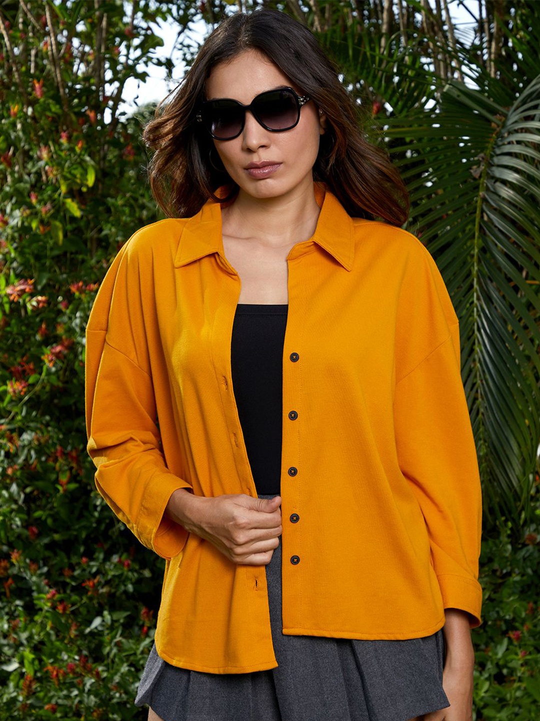 

Campus Sutra Women Comfort Opaque Casual Shirt, Yellow