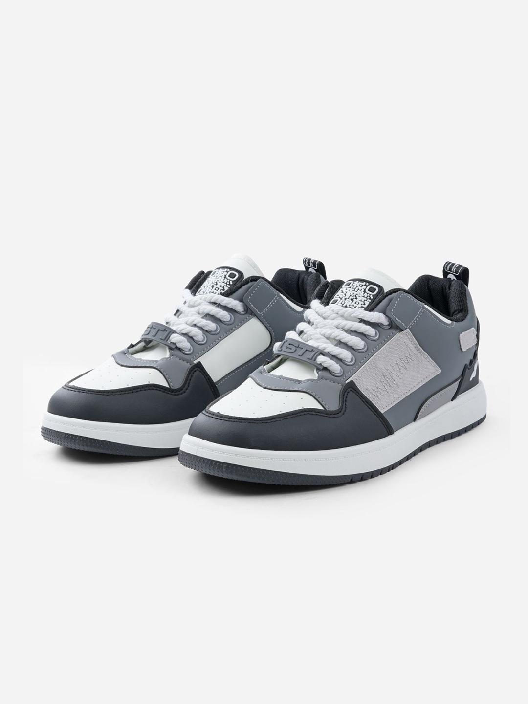 

Solethreads Men PU Colourblocked Lace-Ups Sneakers, Grey