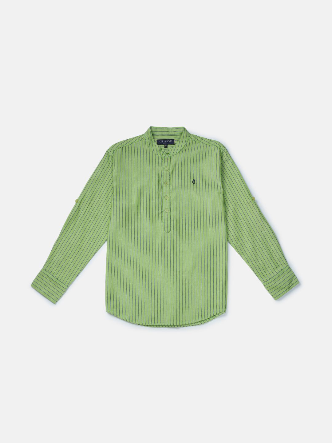 

Gini and Jony Boys Standard Opaque Striped Casual Shirt, Green