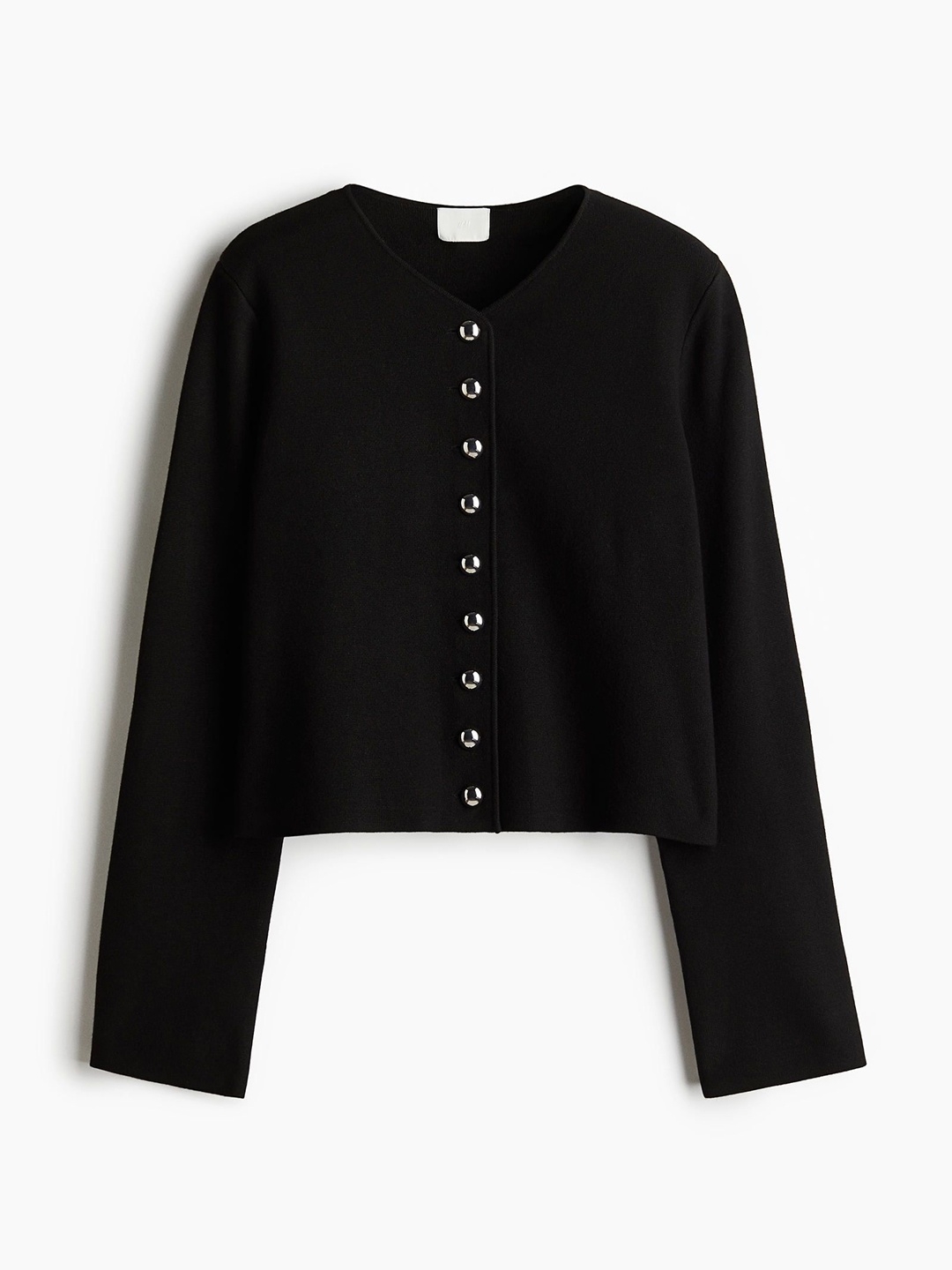 

H&M Women Dense-Knit Cardigan, Black