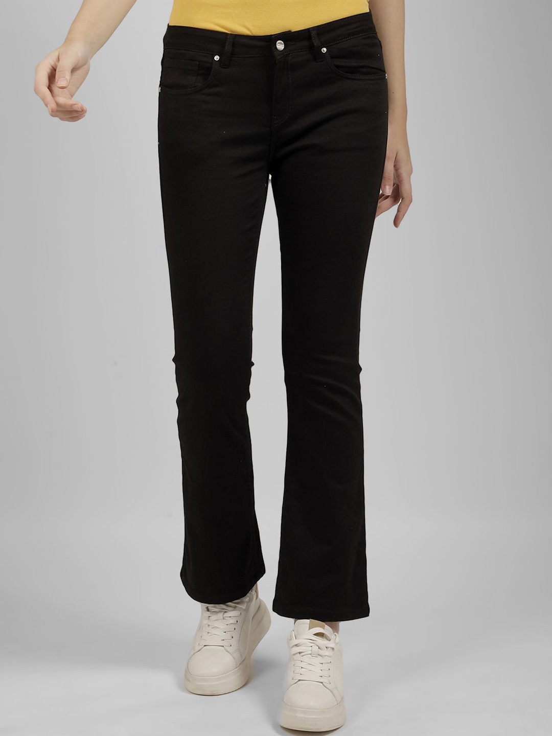 

Numero Uno Women Mid-Rise Bootcut Fit Stretchable Jeans, Black
