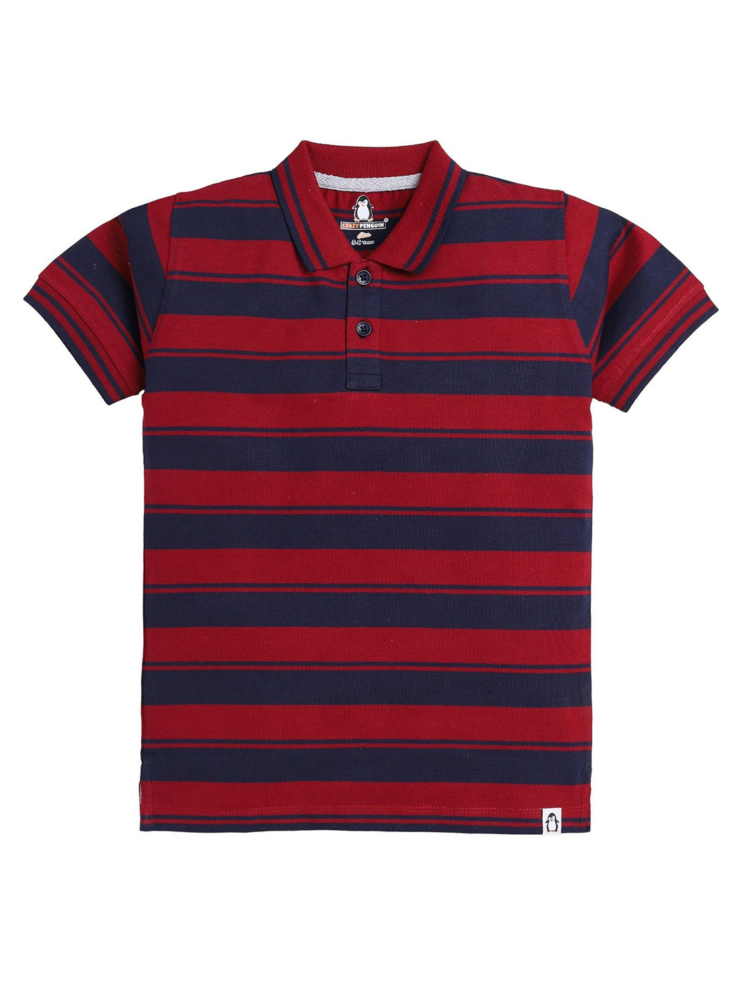 

CRAZYPENGUIN ELITE Boys Striped Polo Collar Pockets T-shirt, Multi
