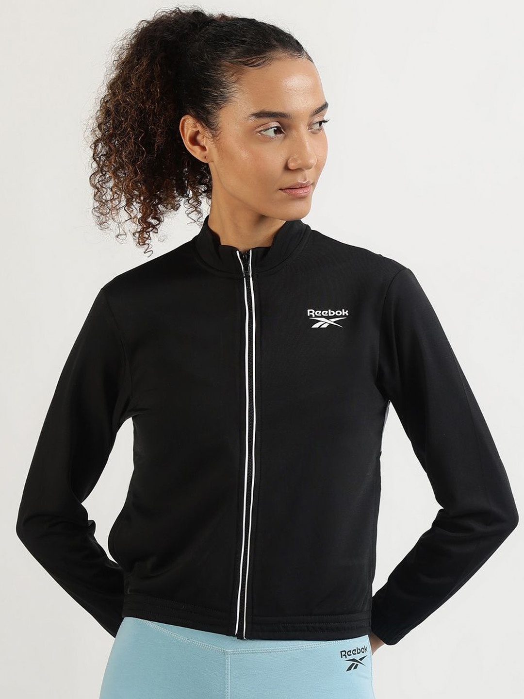 

Reebok Colorblocked Tricot Sporty Jacket, Black