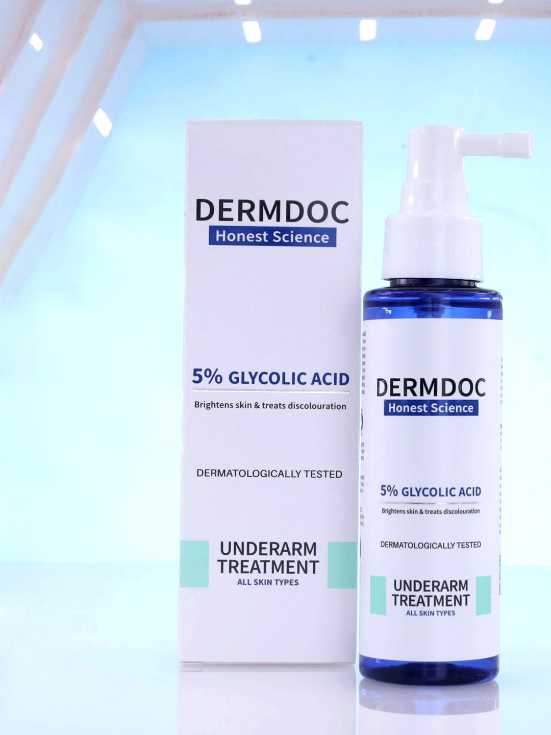 

DermDoc 5% Glycolic Acid Underarm Brightening Spray - 100 ml, White