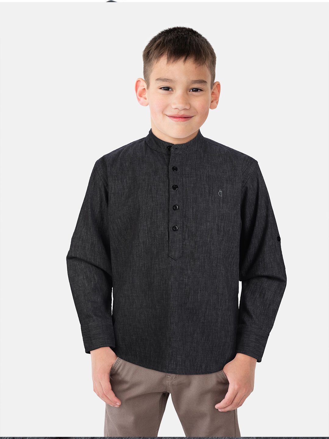

Gini and Jony Boys Standard Opaque Casual Shirt, Grey