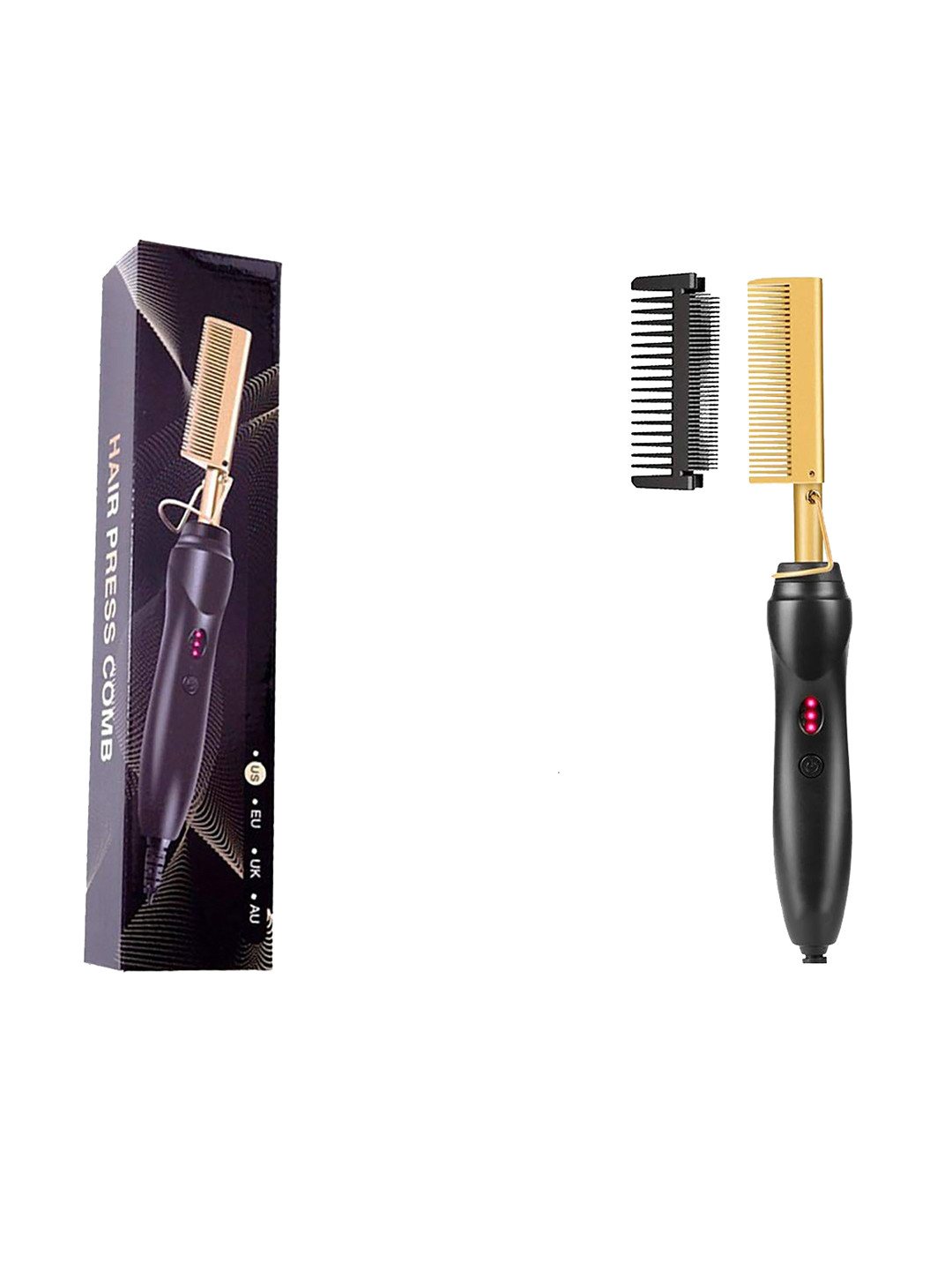 

vng Hair Straightening Brush With Ion Technology -, Black