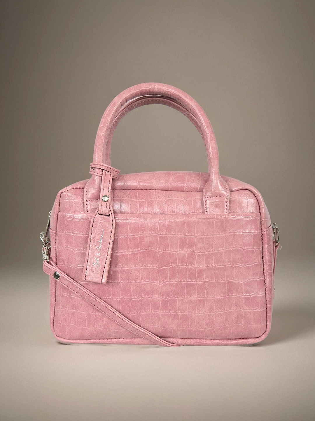 

Mast & Harbour PU Structured Shoulder Bag, Pink