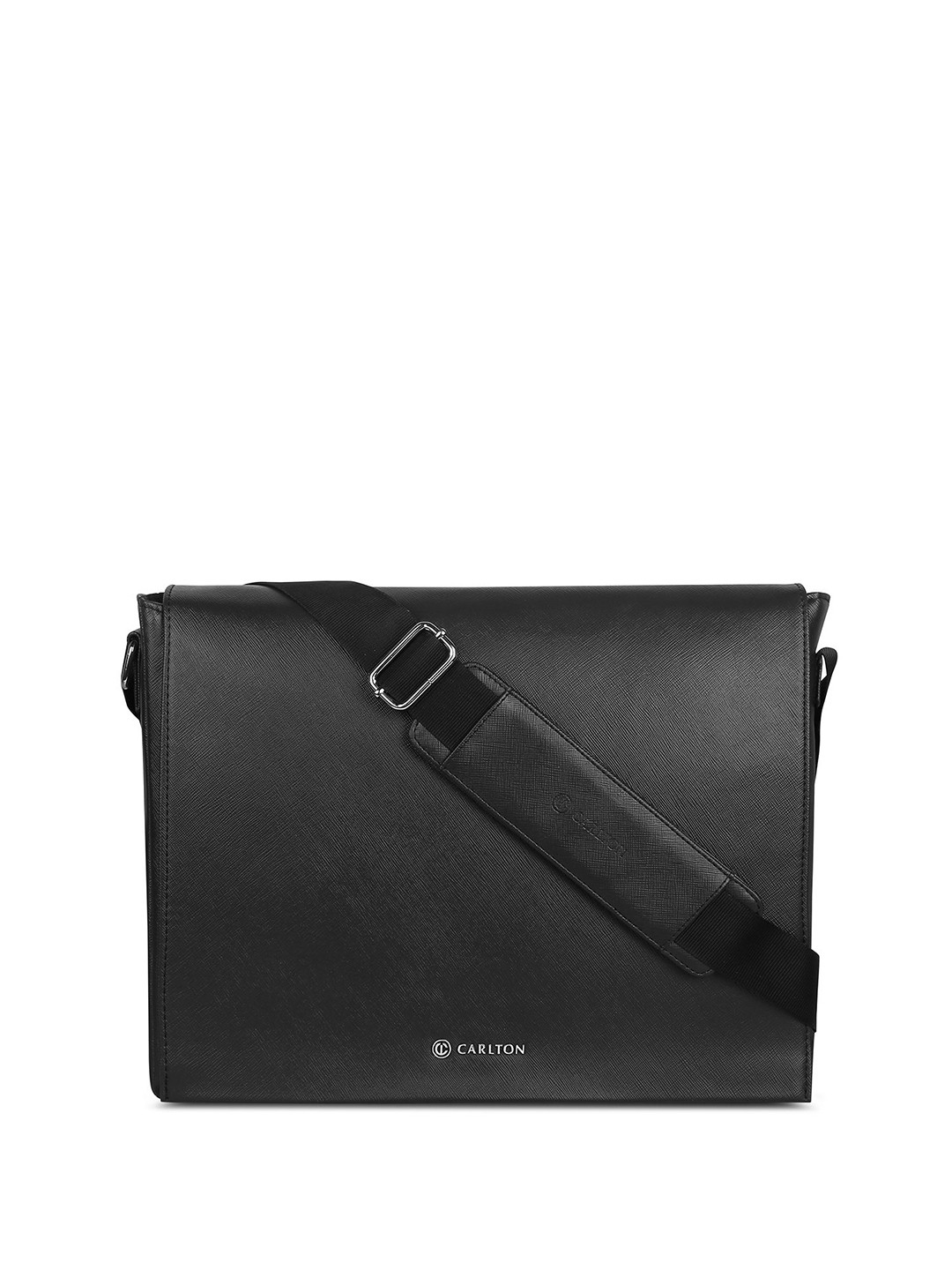 

CARLTON Unisex PU Laptop Bag, Black