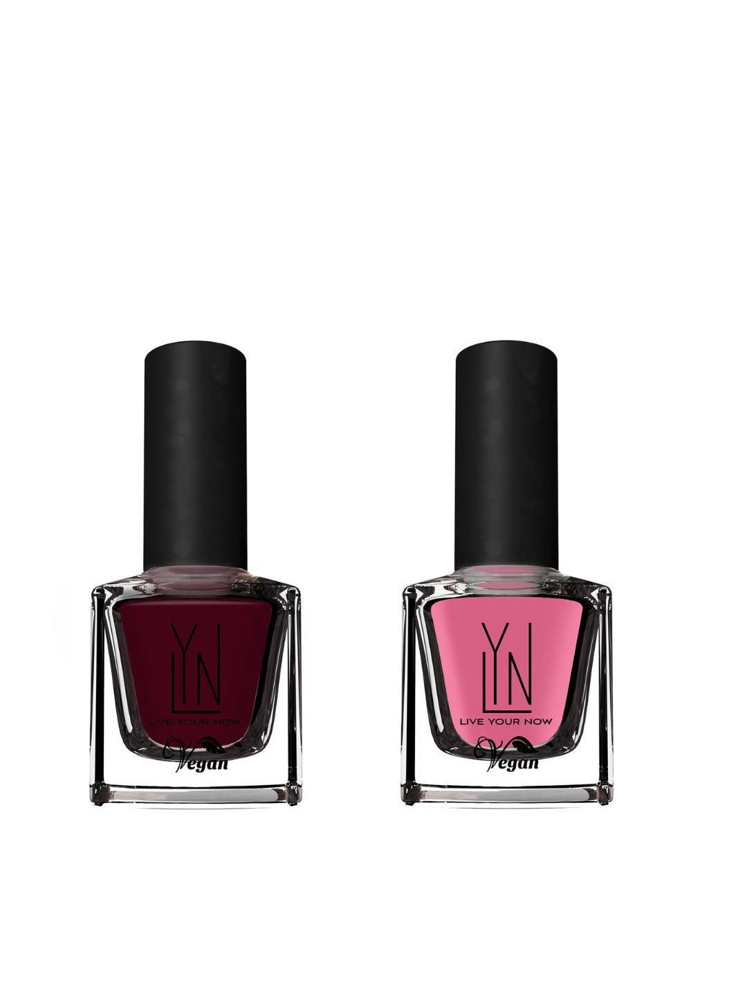 

LYN LIVE YOUR NOW Set Of 2 Creme Nail Polish - 8 ml Each -Cherry Blossom-Maroon Dreams