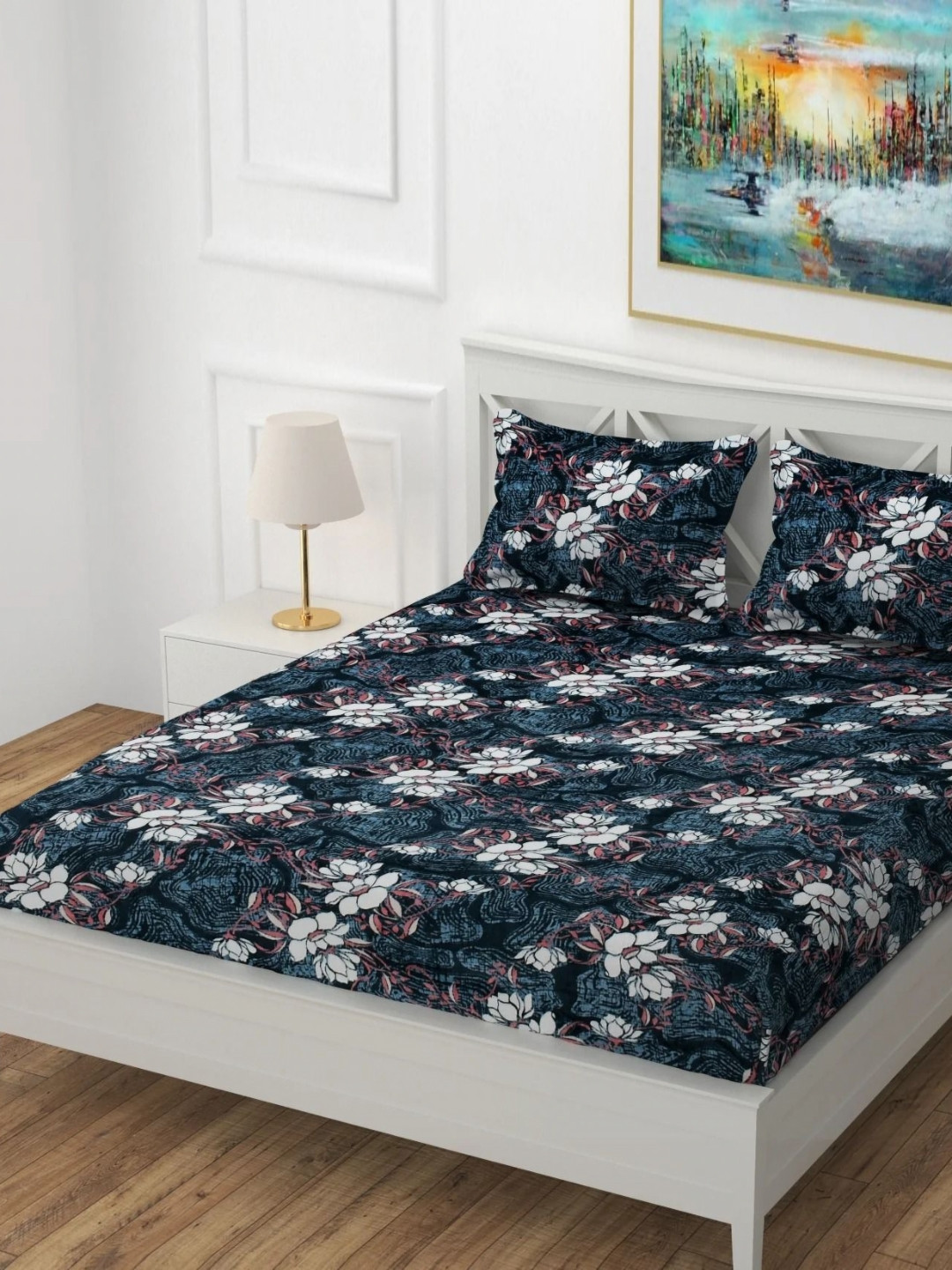 

Myntra Elegant Homes RR Creations Green 300 TC Woollen Queen Bedsheet Set 2.54 m x 2.28 m