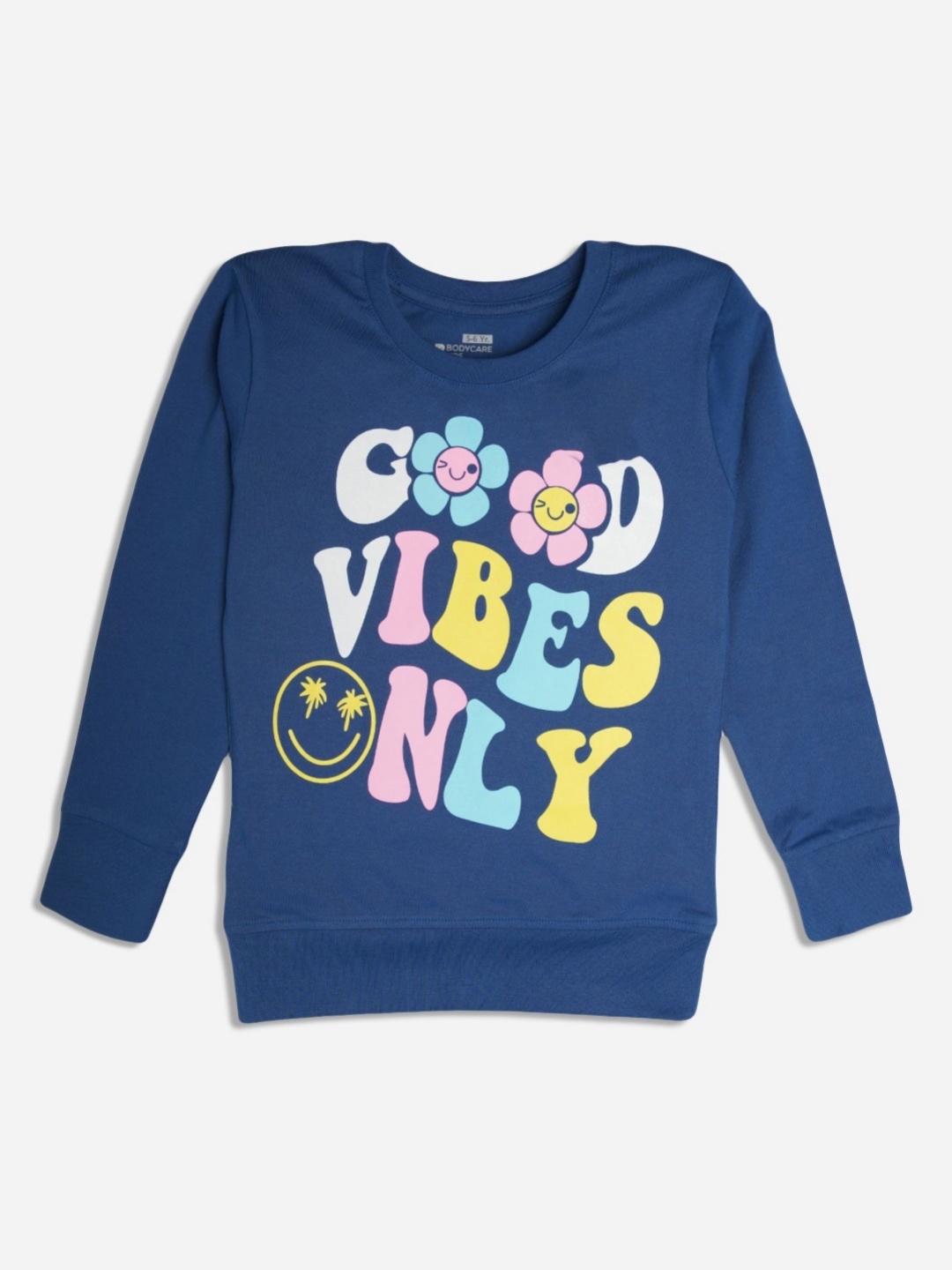 

Bodycare Girls Typography Printed Applique T-shirt, Blue